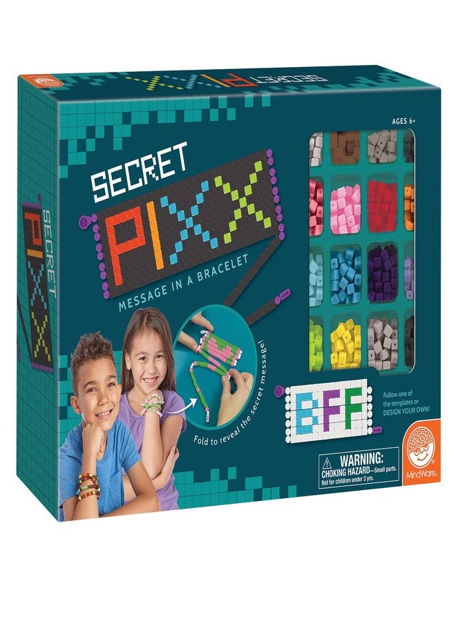 MindWare Secret Pixx Message in A Bracelet, Makes 7 Silicone Bead Bracelets - Image 1